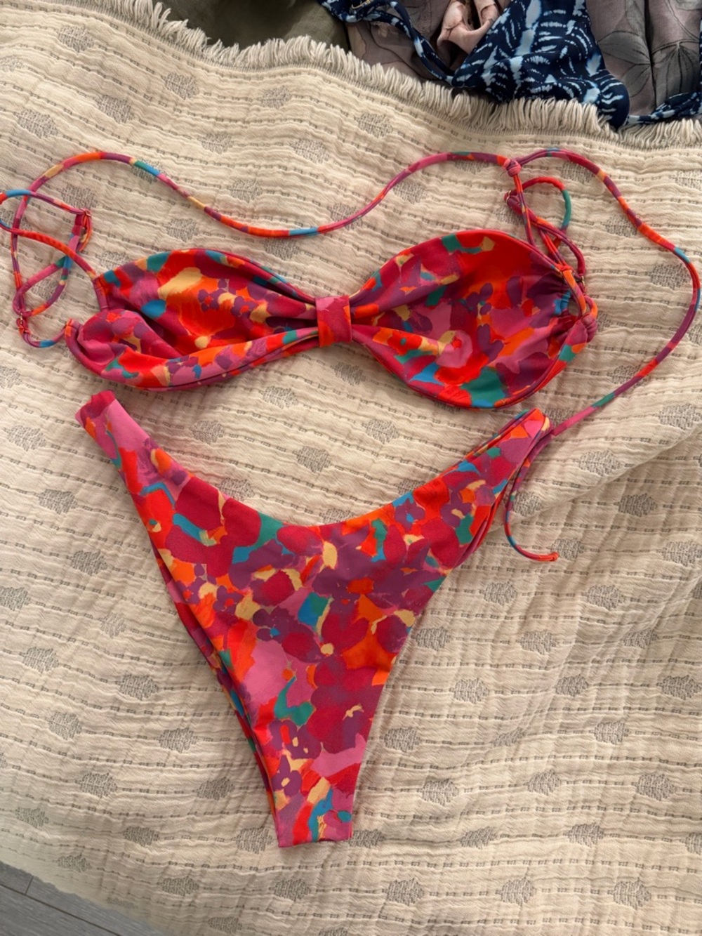 Skatie açai print M top L bottom